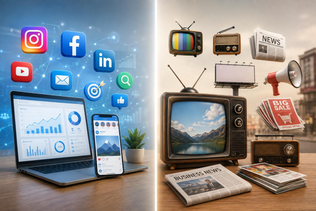 Digital marketing vs traditional marketing