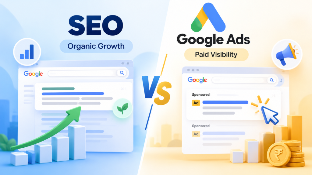 SEO vs Google Ads comparison for businesses