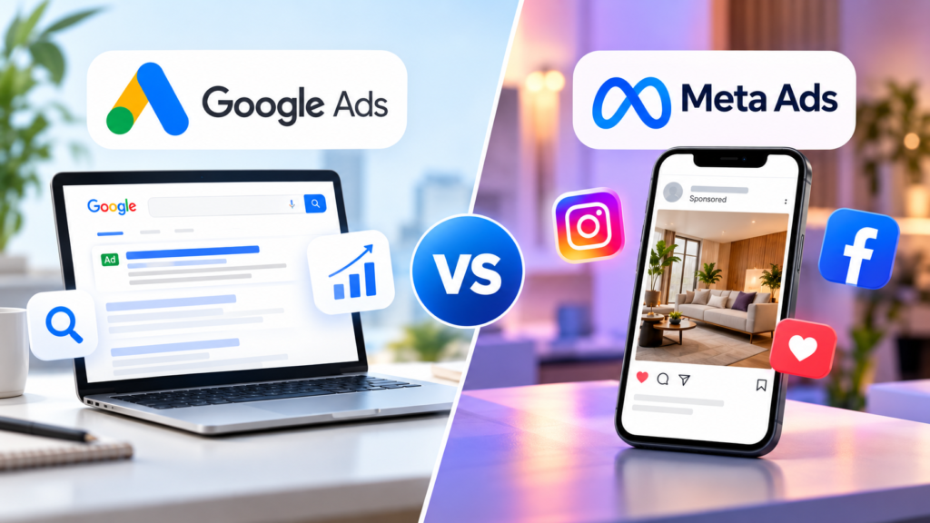 Google Ads vs Meta Ads comparison